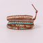 Leather Handmade Natural Stone Bead Bracelet Wrap Bracelets YGLINE Store 