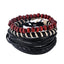 Leather Rope Bracelet with Wood Beads Wrap Bracelets Design Zone Store A 4PCS 