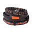 Leather Rope Bracelet with Wood Beads Wrap Bracelets Design Zone Store G 4PCS 