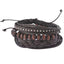 Leather Rope Bracelet with Wood Beads Wrap Bracelets Design Zone Store I 3PCS 