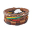 Leather Rope Bracelet with Wood Beads Wrap Bracelets Design Zone Store J 3PCS 