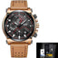 Leather Waterproof Automatic Date Quartz Watch For Men Quartz Watches LIGE-02 Store 