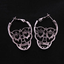Love Heart Skull Hoop Earrings Hoop Earrings GUVIVI Official Store 