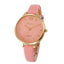 Malloom Casual Leather Quartz Watch Women's Watches Puscard Watches Store Pink 