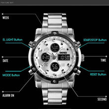 Men's Full Steel LED Digital Sports Watch Quartz Watches Readeel Watch Store 