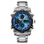 Men's Full Steel LED Digital Sports Watch Quartz Watches Readeel Watch Store Blue 