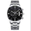 Military Fashion Anti Magnetic Casual Dress Quartz Watch For Men Quartz Watches NIBOSI Official Store Silver Black Steel 