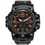 Military LED Display Electronic Quartz Watch For Men Quartz Watches 12 Watch Store Black orange 