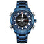 Military LED Display Stainless Steel Quartz Watch For Men Quartz Watches damon zone Store Blue 