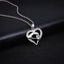 Mother Child Hand in Hand Necklace Pendant Necklaces yanqifei Store silver 