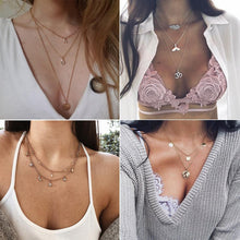 Multilayer Carved Coin Necklace Chain Necklaces AY A Store