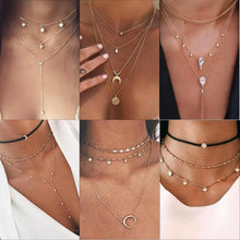 Multilayer Vintage Pendant Necklace Chain Necklaces IF ME Official Store 