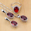 Mystic Red Zircon Jewelry Sets Bridal Jewelry Sets Jack Fashion Jewelry Ring Size 6 Red 