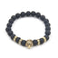 Natural Stone Beads Men Bracelets with Leopard Design Strand Bracelets HelloLeo B020097 