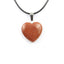 Natural Stone Heart Shape Necklace Pendant Necklaces Hi Beads Store Gold Sand Stone 