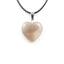 Natural Stone Heart Shape Necklace Pendant Necklaces Hi Beads Store Grey Agate 