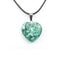 Natural Stone Heart Shape Necklace Pendant Necklaces Hi Beads Store Red Green Stone 