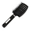 Nylon Hairbrush Scalp Massage Wet Curly Detangle Hair Comb Combs Henny Liu's store Black 