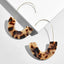 Oval Tortoiseshell Dangle Earrings Drop Earrings onekiss Official Store 10385 