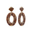 Oval Tortoiseshell Dangle Earrings Drop Earrings onekiss Official Store 