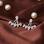 Pin Push Back Stud Earrings For Women With Floral Crystal Top Stud Earrings IFKM Speciality Store Gold color12 