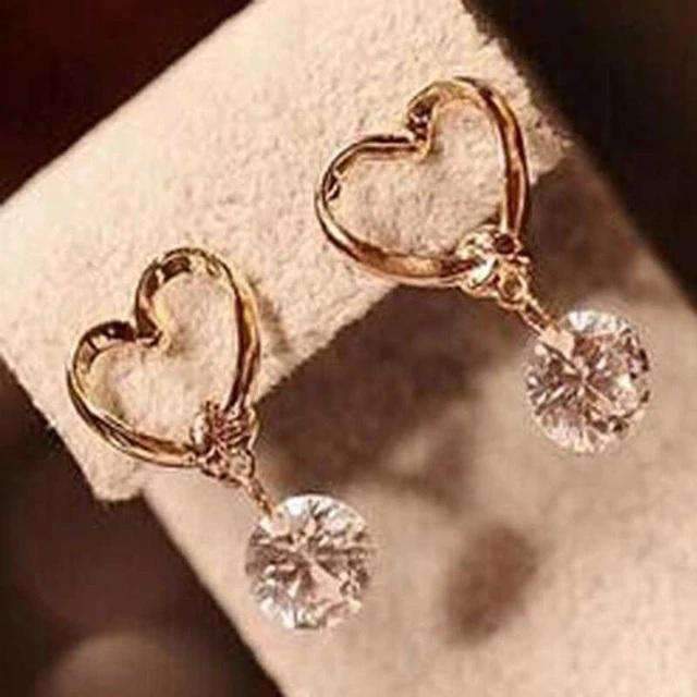 Pin Push Back Stud Earrings For Women With Floral Crystal Top Stud Earrings IFKM Speciality Store Gold color14 