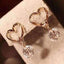 Pin Push Back Stud Earrings For Women With Floral Crystal Top Stud Earrings IFKM Speciality Store Gold color14 