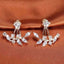 Pin Push Back Stud Earrings For Women With Floral Crystal Top Stud Earrings IFKM Speciality Store Rose gold color16 
