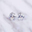 Pin Push Back Stud Earrings For Women With Floral Crystal Top Stud Earrings IFKM Speciality Store Silver color25 