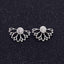 Pin Push Back Stud Earrings For Women With Floral Crystal Top Stud Earrings IFKM Speciality Store Silver color5 