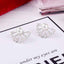 Pin Push Back Stud Earrings For Women With Floral Crystal Top Stud Earrings IFKM Speciality Store Silver color9 