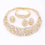 Plant Pattern Crystal Bridal Jewelry Sets For Women Bridal Jewelry Sets Carol Jewelry Gold 