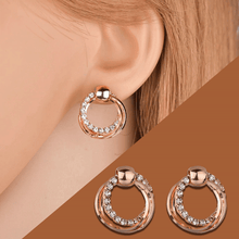 Punk Style Rounded Stud Earrings For Women With Push Back Stud Earrings H:HYDE SRjewelry Store
