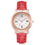 Quartz Rhinestone Leather Bracelet watch Women's Watches Scarecrow Store Red 