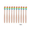 Rainbow Wooden Toothbrush Oral Hygiene Product For Children Toothbrushes be your gracefulness Store 10pcs rainbow 