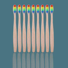 Rainbow Wooden Toothbrush Oral Hygiene Product For Children Toothbrushes be your gracefulness Store