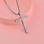 Rhinestone Cross Pendant Necklace Pendant Necklaces SINLEERY Official Store black gun plated China 