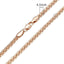 Rose Gold Curb Snail Necklace Chain Necklaces Trendsmax Official Store GN214 18inch 45cm 