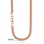 Rose Gold Curb Snail Necklace Chain Necklaces Trendsmax Official Store GN223 18inch 45cm 