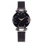 Rose Gold Mesh Magnet Buckle Casual Women’s Dress Watch Women's Watches 77 Fashion Black 