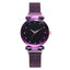 Rose Gold Mesh Magnet Buckle Casual Women’s Dress Watch Women's Watches 77 Fashion Purple 