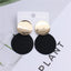 Round Metal Stud Earrings Stud Earrings wproduby Official Store gold black 