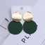 Round Metal Stud Earrings Stud Earrings wproduby Official Store gold gren 