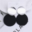 Round Metal Stud Earrings Stud Earrings wproduby Official Store silver blck 