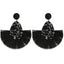 Round Resin Dangle Drop Earrings Drop Earrings Zoeber One Store black3 