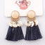 Round Resin Dangle Drop Earrings Drop Earrings Zoeber One Store Blue Color 