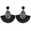 Round Resin Dangle Drop Earrings Drop Earrings Zoeber One Store navy3 