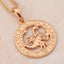 Round Zodiac Golden Necklace Pendant Necklaces ROLILASON Official Store 