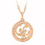 Round Zodiac Golden Necklace Pendant Necklaces ROLILASON Official Store 