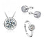 Shinny CZ Wedding Jewelry Sets Bridal Jewelry Sets JEXXI 925 Store Size Five Point Five 